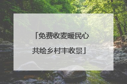 免费收麦暖民心 共绘乡村丰收景