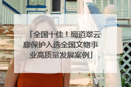 全国十佳！蜀道翠云廊保护入选全国文物事业高质量发展案例