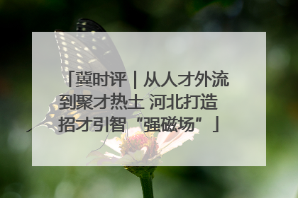 冀时评｜从人才外流到聚才热土 河北打造招才引智“强磁场”