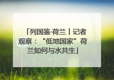 列国鉴·荷兰丨记者观察：“低地国家”荷兰如何与水共生