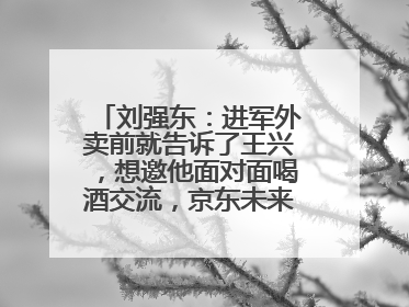 刘强东：进军外卖前就告诉了王兴，想邀他面对面喝酒交流，京东未来会打造一种与美团不同的商业模式