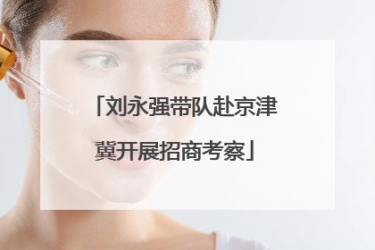 刘永强带队赴京津冀开展招商考察