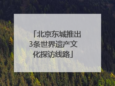 北京东城推出3条世界遗产文化探访线路