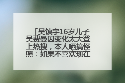 吴镇宇16岁儿子吴费曼因变化太大登上热搜，本人晒搞怪照：如果不喜欢现在的我可以离开