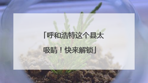 呼和浩特这个县太吸睛！快来解锁
