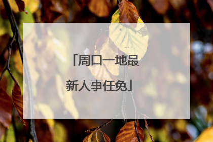 周口一地最新人事任免