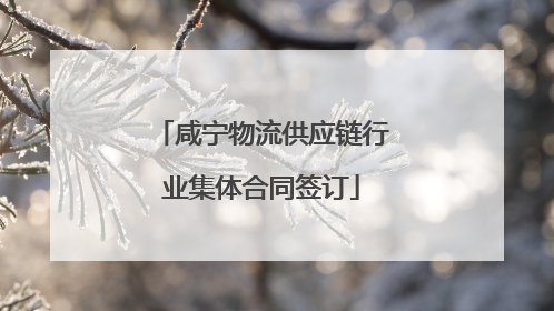 咸宁物流供应链行业集体合同签订