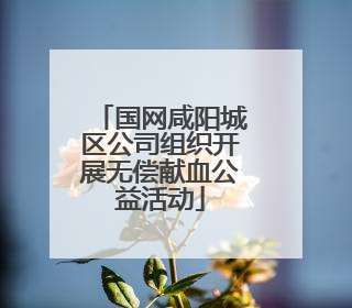 国网咸阳城区公司组织开展无偿献血公益活动