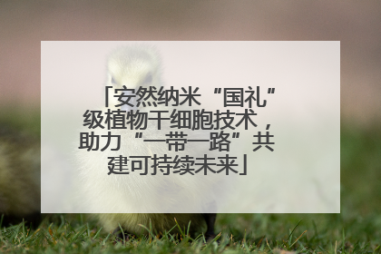 安然纳米“国礼”级植物干细胞技术，助力“一带一路”共建可持续未来