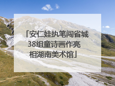 安仁娃执笔闯省城 38组童诗画作亮相湖南美术馆