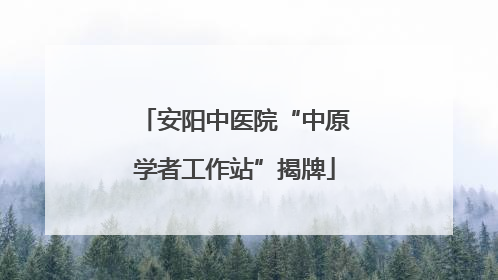 安阳中医院“中原学者工作站”揭牌