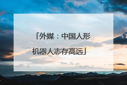 外媒：中国人形机器人志存高远
