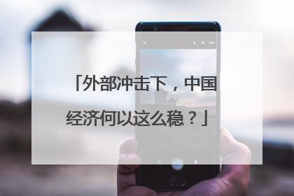 外部冲击下，中国经济何以这么稳？