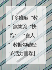 多维度“数”读物流“快跑” “喜人”数据勾勒经济活力画卷