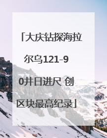 大庆钻探海拉尔乌121-90井日进尺 创区块最高纪录