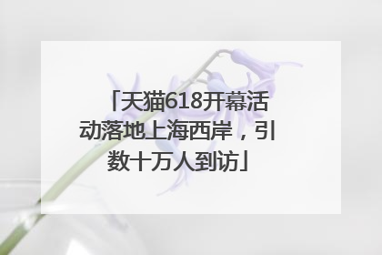 天猫618开幕活动落地上海西岸，引数十万人到访