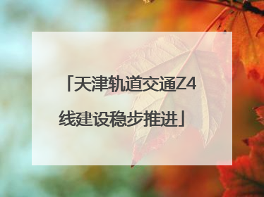 天津轨道交通Z4线建设稳步推进