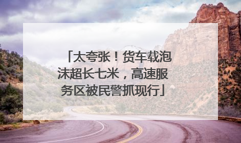 太夸张！货车载泡沫超长七米，高速服务区被民警抓现行