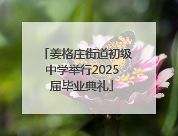 姜格庄街道初级中学举行2025届毕业典礼