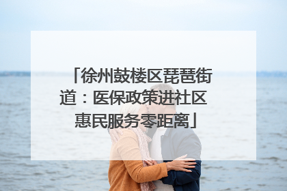 徐州鼓楼区琵琶街道：医保政策进社区 惠民服务零距离