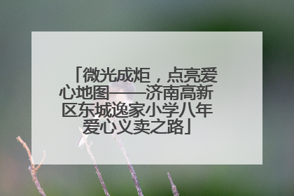 微光成炬，点亮爱心地图——济南高新区东城逸家小学八年爱心义卖之路