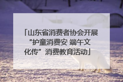 山东省消费者协会开展 “护童消费安 端午文化传”消费教育活动