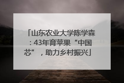 山东农业大学陈学森：43年育苹果“中国芯”，助力乡村振兴