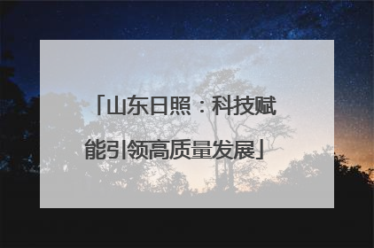 山东日照：科技赋能引领高质量发展