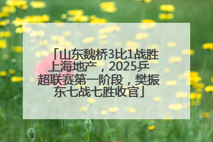 山东魏桥3比1战胜上海地产，2025乒超联赛第一阶段，樊振东七战七胜收官