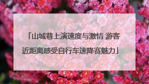 山城巷上演速度与激情 游客近距离感受自行车速降赛魅力