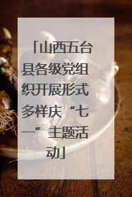 山西五台县各级党组织开展形式多样庆“七一”主题活动