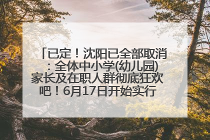 已定！沈阳已全部取消：全体中小学(幼儿园)家长及在职人群彻底狂欢吧！6月17日开始实行！18岁及以上可参加25年学历提升报名！