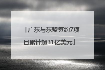 广东与东盟签约7项目累计超31亿美元