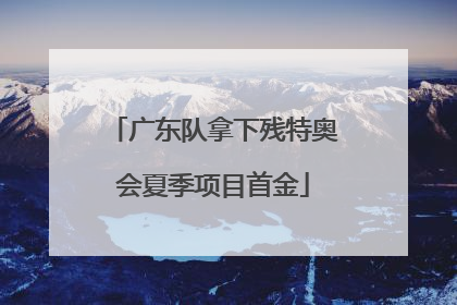 广东队拿下残特奥会夏季项目首金