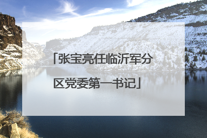 张宝亮任临沂军分区党委第一书记