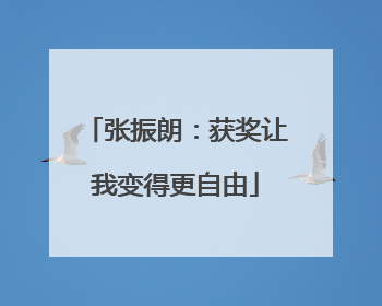 张振朗：获奖让我变得更自由