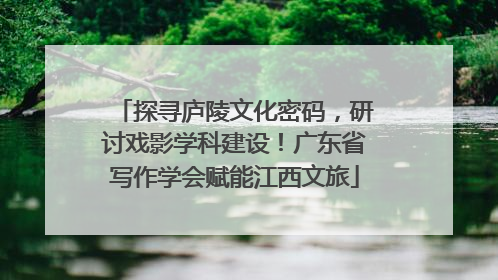探寻庐陵文化密码，研讨戏影学科建设！广东省写作学会赋能江西文旅