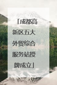成都高新区五大外贸综合服务站授牌成立