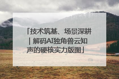 技术筑基、场景深耕｜解码AI独角兽云知声的硬核实力版图