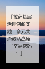拉萨基层治理创新实践：多元共治激活高原“幸福密码”