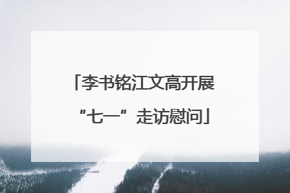 李书铭江文高开展“七一”走访慰问