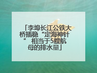 李埠长江公铁大桥插稳“定海神针” 相当于5艘航母的排水量