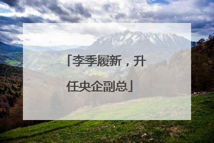 李季履新，升任央企副总
