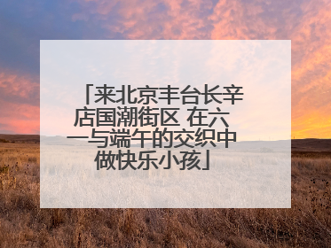 来北京丰台长辛店国潮街区 在六一与端午的交织中做快乐小孩
