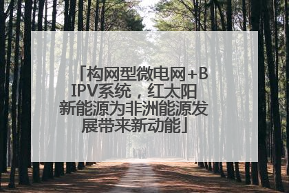构网型微电网+BIPV系统，红太阳新能源为非洲能源发展带来新动能