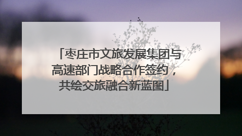 枣庄市文旅发展集团与高速部门战略合作签约，共绘交旅融合新蓝图