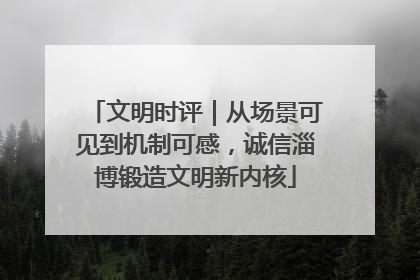 文明时评｜从场景可见到机制可感，诚信淄博锻造文明新内核