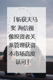 斩获天马奖 海信视像投资者关系管理获资本市场高度认可