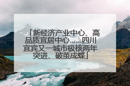 新经济产业中心、高品质宜居中心……四川宜宾又一城市极核两年突进、破茧成蝶