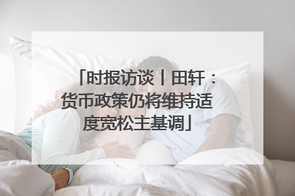 时报访谈丨田轩：货币政策仍将维持适度宽松主基调